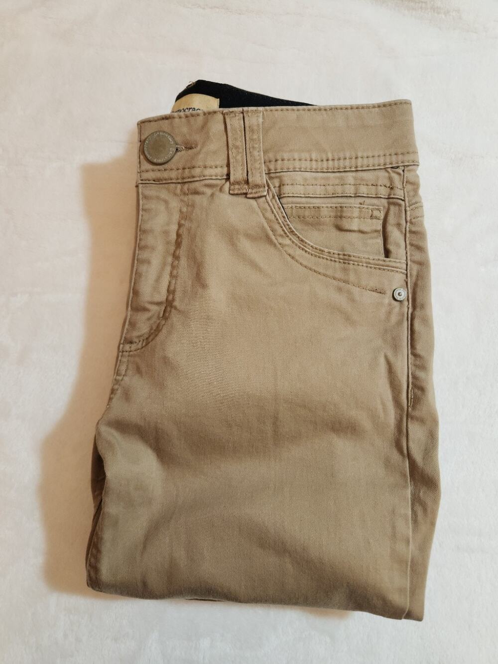 Democracy Jeans Womens 2 (28 X 28) Beige "Ab" Solution Technology Whiskers Raw